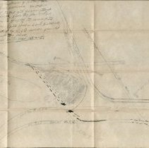 b) Map of proposed route for railroad